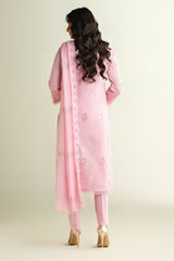 3 Piece -  Embroidered Suit - E1613