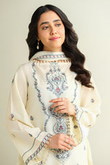 3 Piece -  Embroidered Suit - E1614