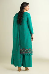 3 Piece -  Embroidered Suit - E1616