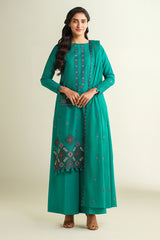 3 Piece -  Embroidered Suit - E1616