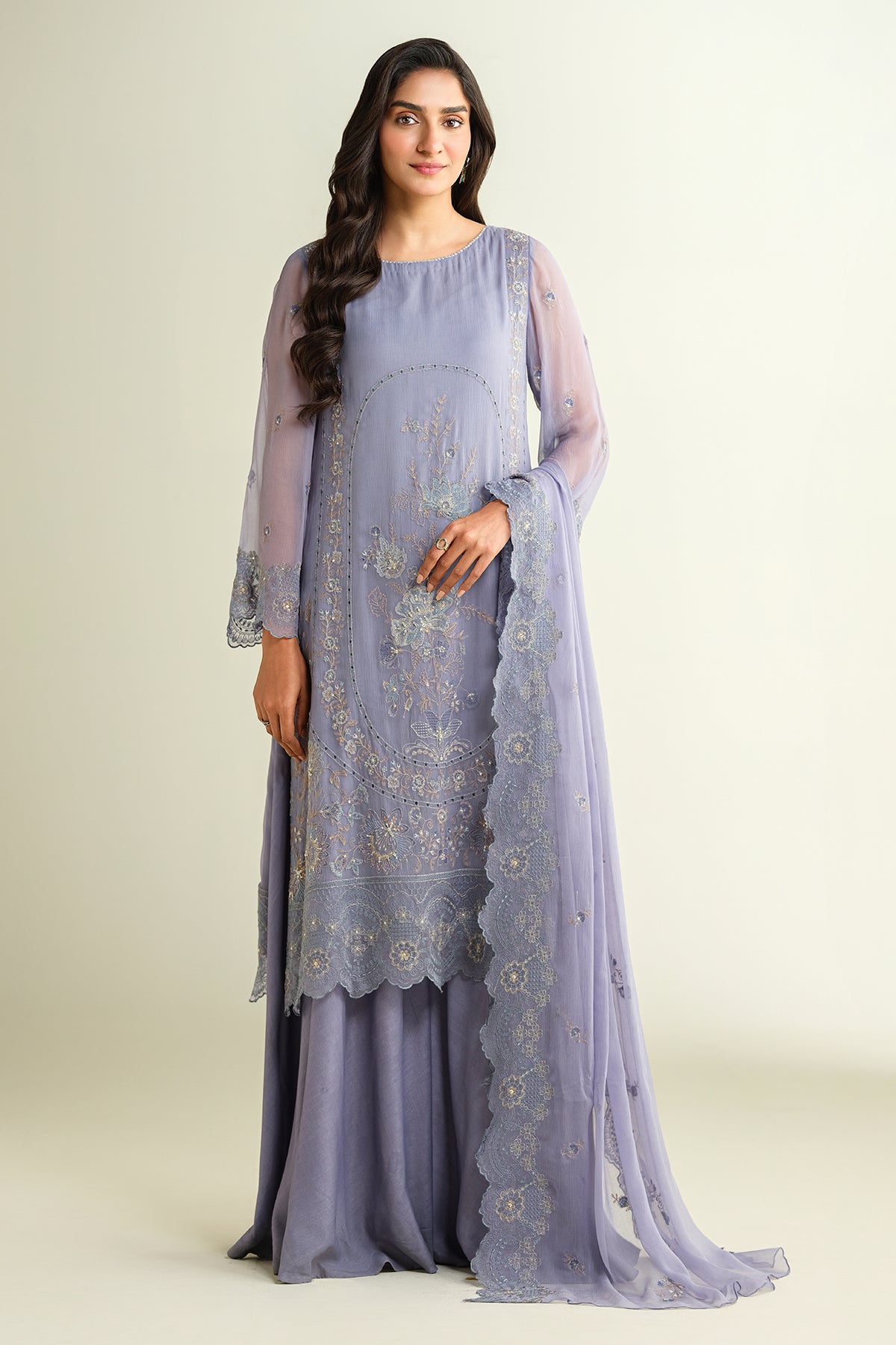 3 Piece - Embellished Suit - E1636
