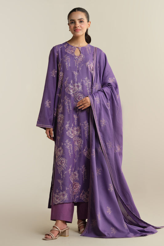 4 Piece -  Embroidered Suit - E1641