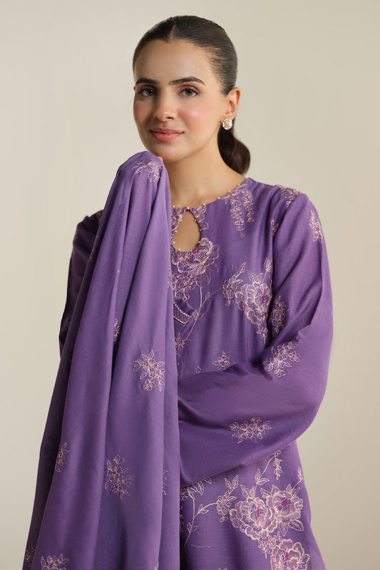 4 Piece -  Embroidered Suit - E1641