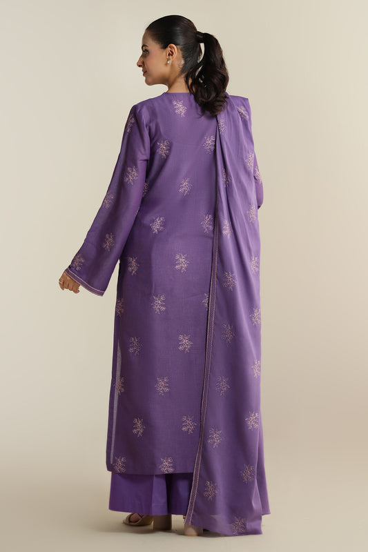 4 Piece -  Embroidered Suit - E1641