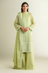 3 Piece -  Embroidered Suit - E1642