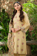 3 Piece -  Embroidered Suit - E1644