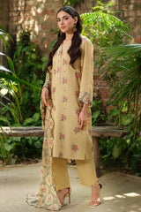 3 Piece -  Embroidered Suit - E1644