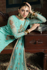 3 Piece - Embroidered & Embellished Suit - E1652