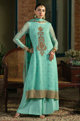 3 Piece - Embroidered & Embellished Suit - E1652