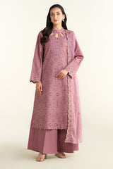 3 Piece -  Embroidered Suit - E1653