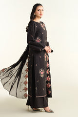 3 Piece -  Embroidered Suit - E1654