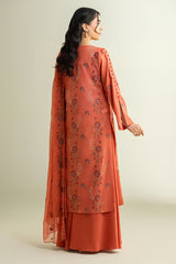 3 Piece -  Embroidered Suit - E1655