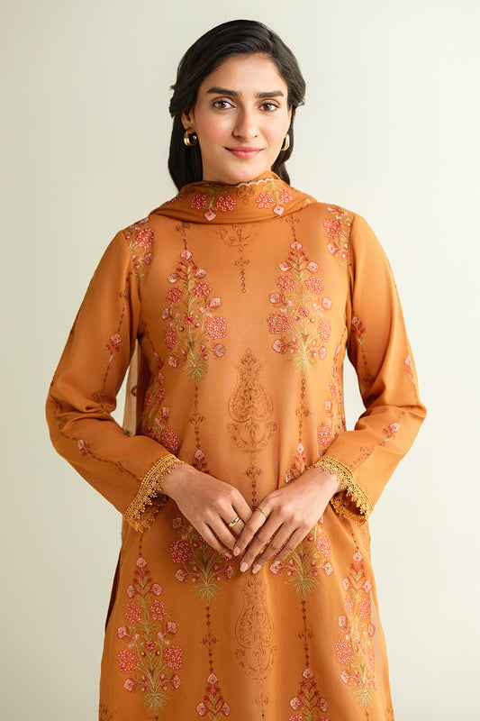 3 Piece -  Embroidered Suit - E1656