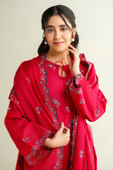 3 Piece -  Embroidered Suit - E1658