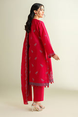 3 Piece -  Embroidered Suit - E1658