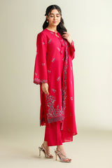 3 Piece -  Embroidered Suit - E1658