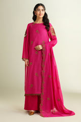 4 Piece -  Embroidered Suit - E1664