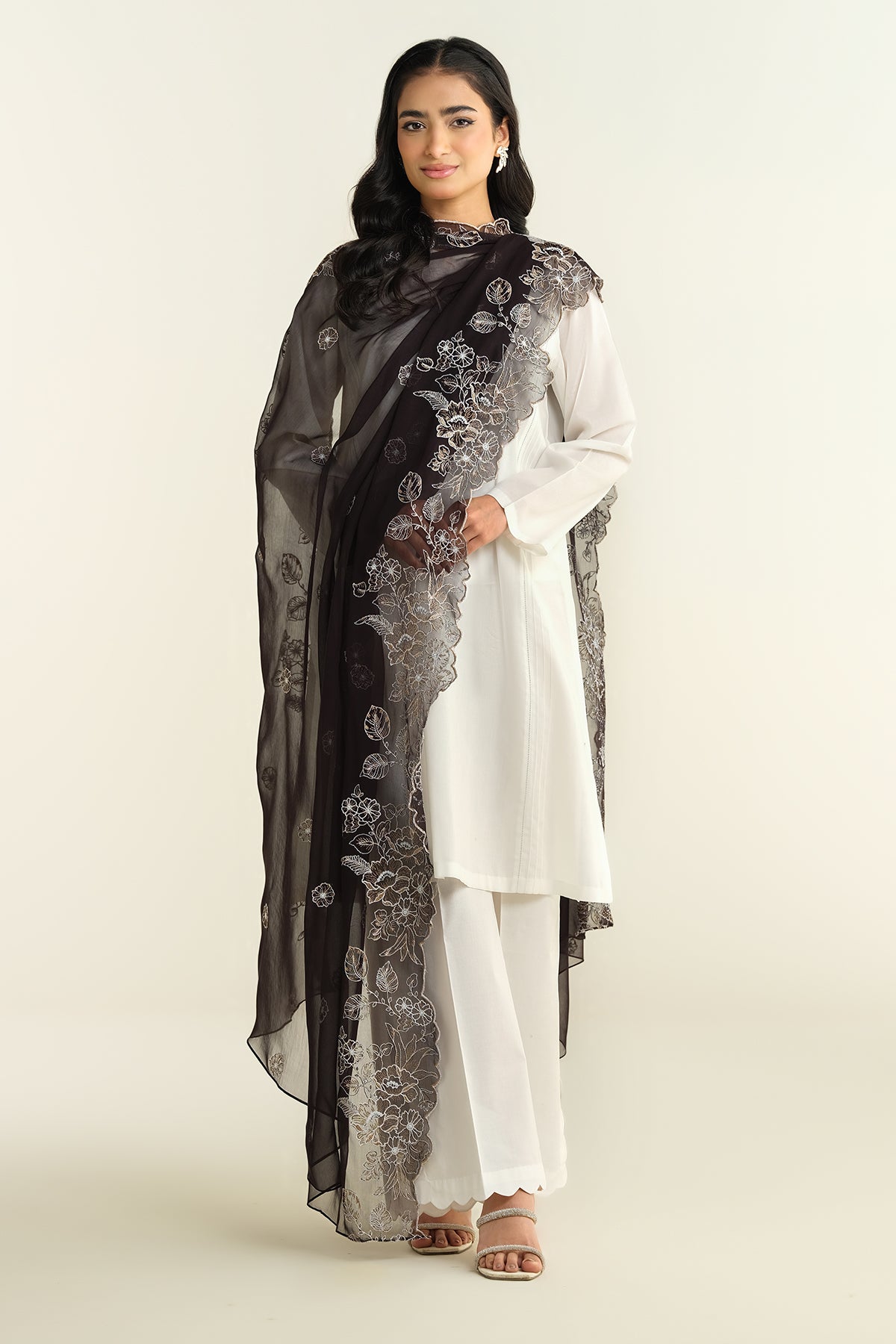 Embroidered Dupatta- E1671