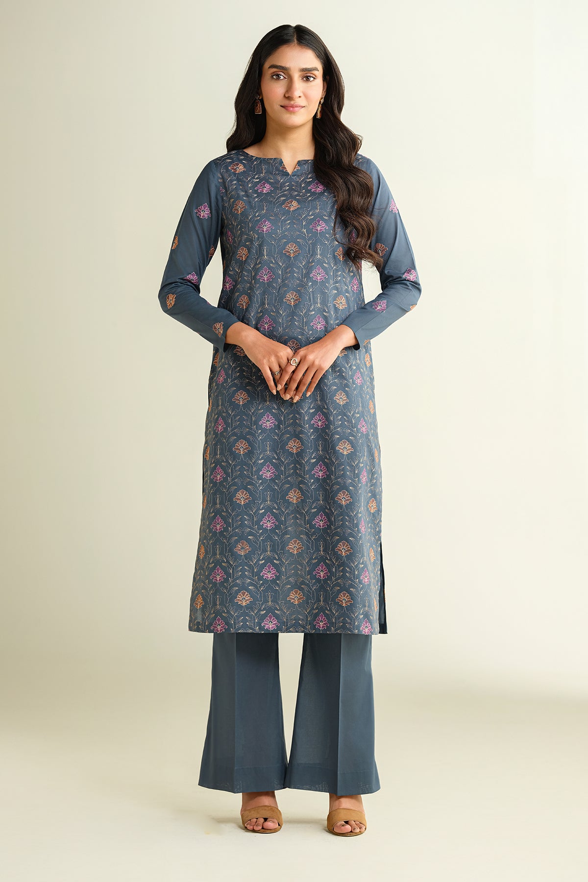 2 Piece - Embroidered Suit - E1674