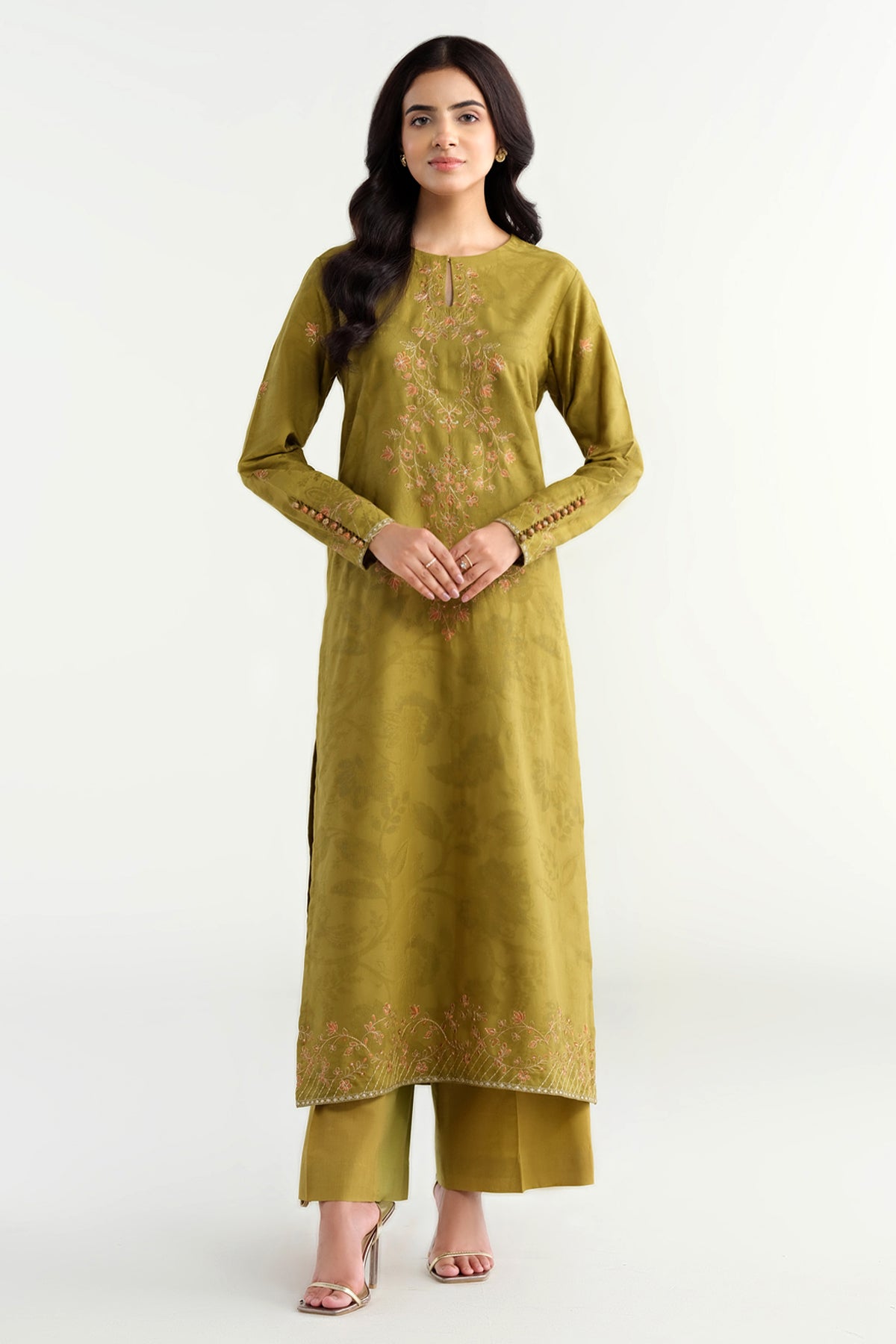 2 Piece - Embroidered Suit - E1676