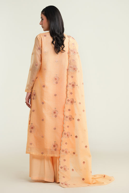 3 Piece - Embroidered Suit - E1682