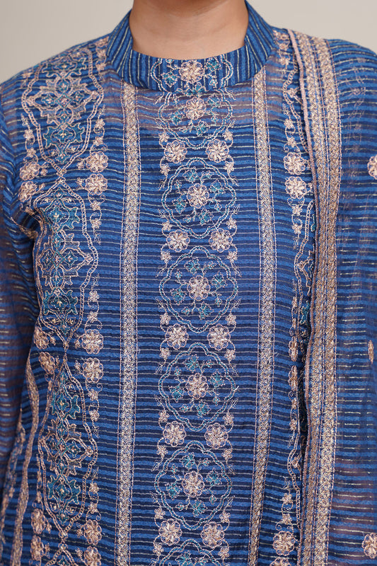 3 Piece - Embroidered Suit - E1683