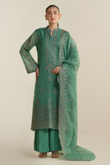 3 Piece - Embroidered Suit - E1684