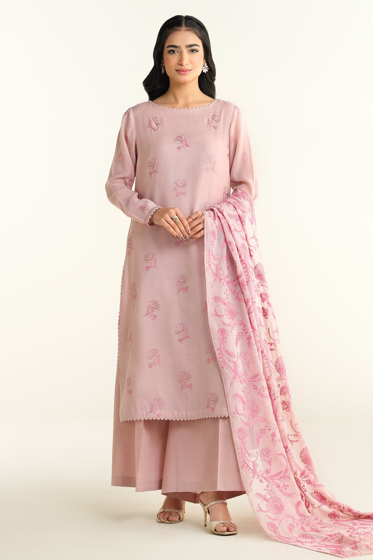 4 Piece -  Embroidered Suit - E1645