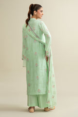 3 Piece - Embroidered Suit - E1694