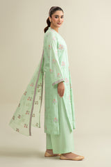 3 Piece - Embroidered Suit - E1694