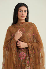 4 Piece - Embroidered & Embellished Suit - E1697