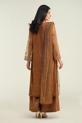 4 Piece - Embroidered & Embellished Suit - E1697