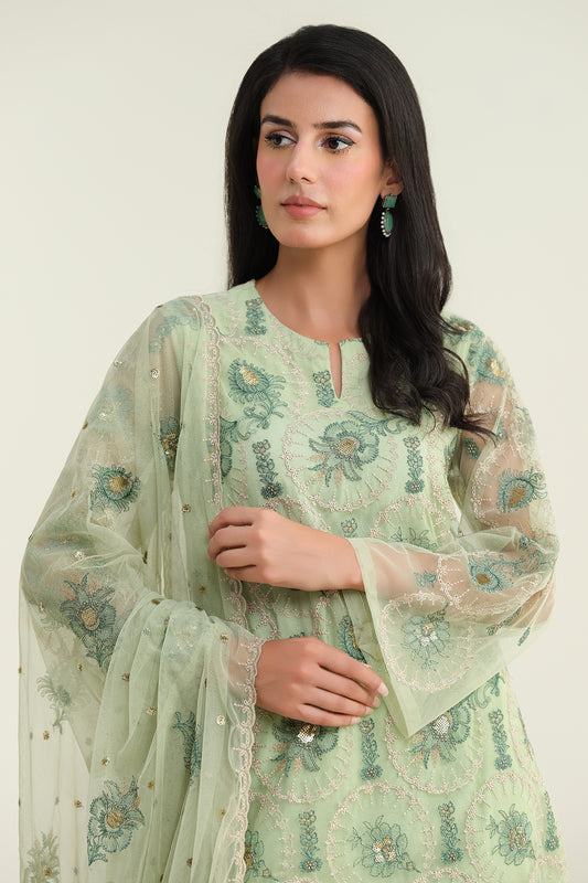 4 Piece - Embroidered Suit - E1698