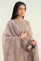4 Piece - Embroidered & Embellished Suit - E1699