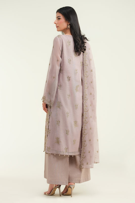 4 Piece - Embroidered & Embellished Suit - E1699