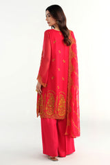 3 Piece - Embroidered & Embellished Suit - E1716