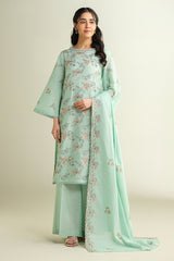 3 Piece -  Embroidered Suit - E1720