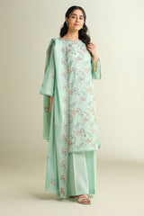 3 Piece -  Embroidered Suit - E1720