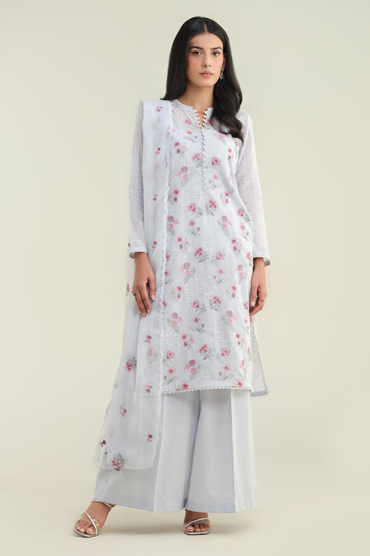 3 Piece - Embroidered suit - E1725