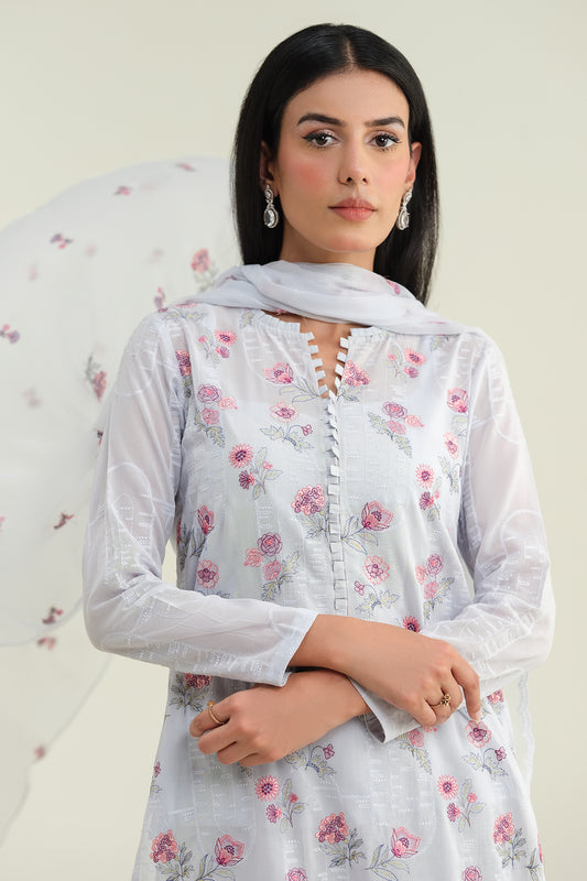 3 Piece - Embroidered suit - E1725