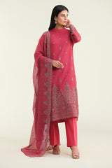 3 Piece - Embroidered Suit - E1727