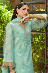 4 Piece - Printed & Embroidered Suit - E1729
