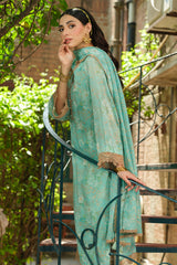 4 Piece - Printed & Embroidered Suit - E1729