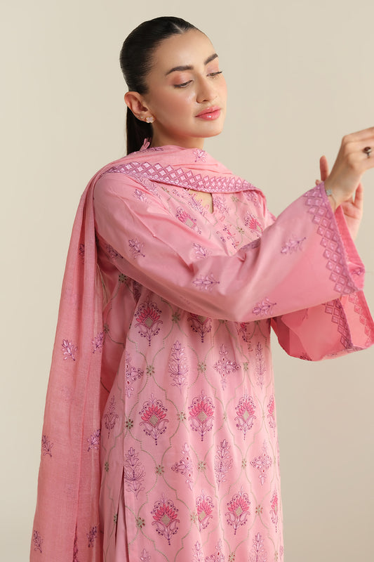 3 Piece - Embroidered Suit - E1737