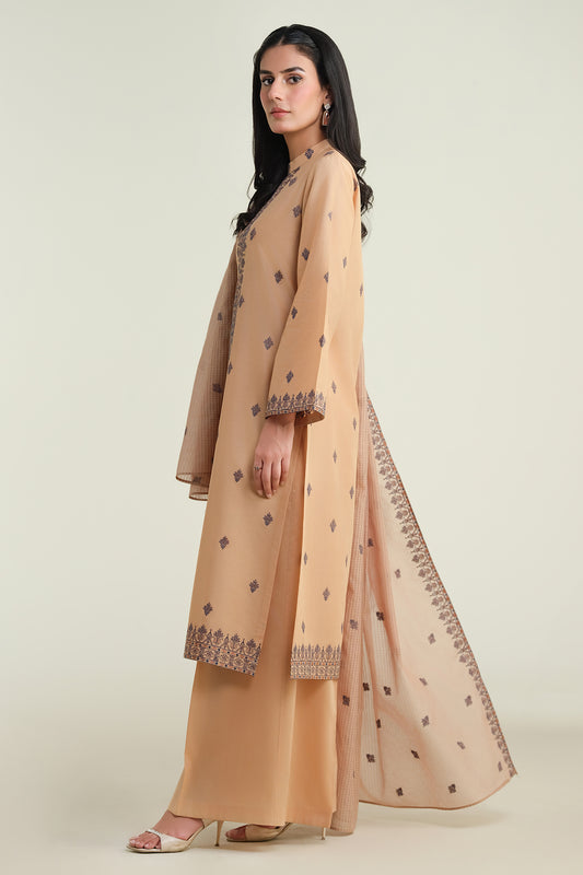 3 Piece - Embroidered Suit- E1739