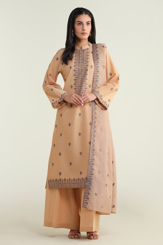 3 Piece - Embroidered Suit- E1739