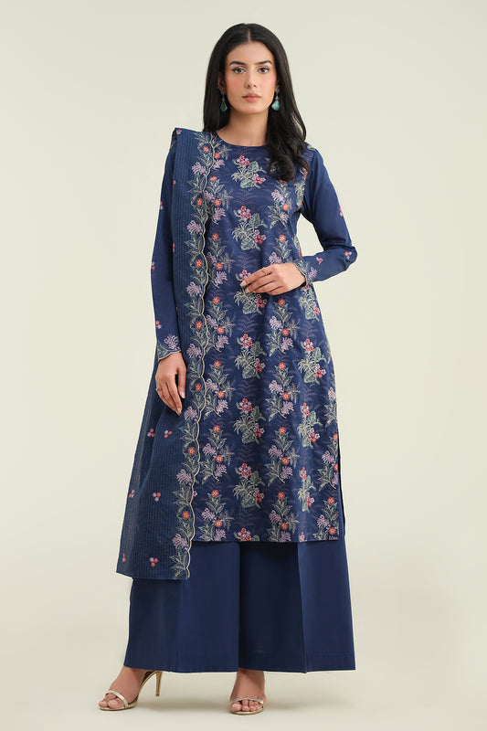 3 Piece - Embroidered Suit - E1740