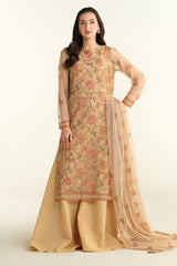 4 Piece - Embroidered & Embellished Suit - E1742