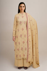 3 Piece - Embroidered Suit - E1754