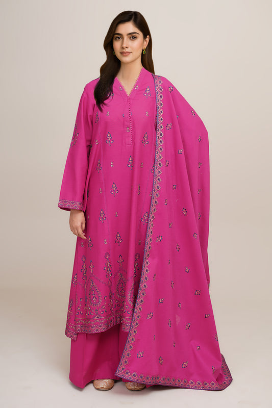 3 Piece - Embroidered Suit - E1755